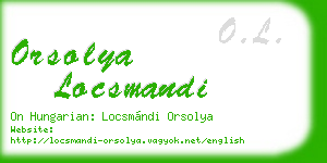 orsolya locsmandi business card